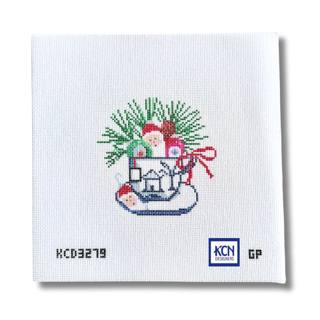 Merry Tea Time Needlepoint Canvas by KCN Designers (thumbnail)