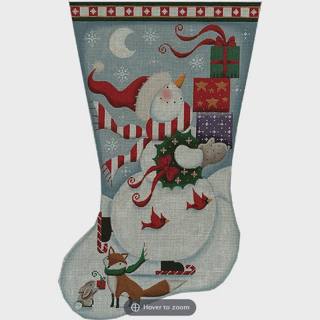 Skating Snowman Stocking 1522b by Rebecca Wood Designs (thumbnail)