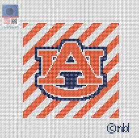 Auburn striped square by Needlepoint by Laura (thumbnail)