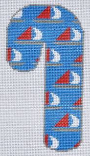 Sailboats Candy Cane by Danji Designs (thumbnail)