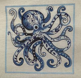 Blue Delft Octopus by Alice & Blue Needlepoint Designs (thumbnail)