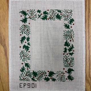 Pine Boughs and Leaves Picture Frame by Liz Goodrick-Dillon (Tapestry Tent, via Susan Roberts) (thumbnail)