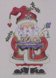 santa ornament with kitty & mouse by Strictly Christmas (thumbnail)