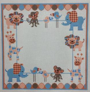 peach & blue animals* by Alice Peterson (thumbnail)