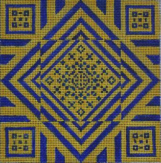 Yellow/Blue Geometric by Madeleine Elizabeth (thumbnail)