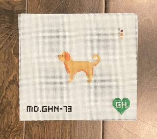 Green Heart Needlepoint: Golden Doodle Mini by Mopsey Designs (thumbnail)