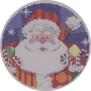 patterned santa ornament by Ruth Schmuff Design (Bedecked & Beadazzled) (thumbnail)