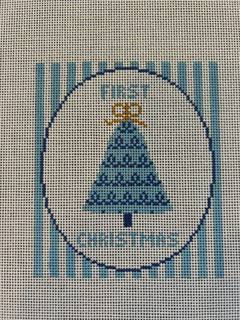WS First Christmas Blue by Goodpoint Needlepoint (thumbnail)