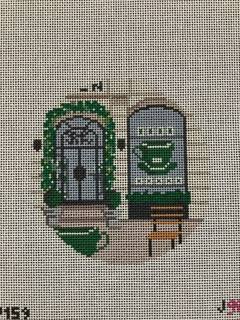 Ralph's Coffee Orament by Jennifer Vallez Needlepoint (thumbnail)