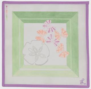 Sand Dollar Shadow Box Pillow by Lycette Designs (thumbnail)