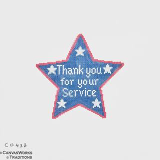 Thank You for Your Service Star in Blue by Canvas Works (thumbnail)