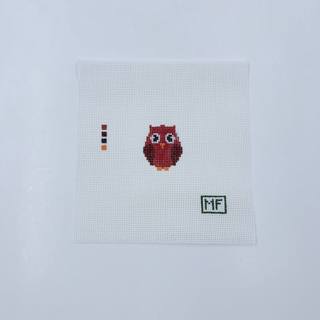 Owl Mini Canvas by M F Needlepoint (thumbnail)