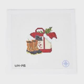 Santa's Boat Tote by Wheelhaus Needlepoint (thumbnail)