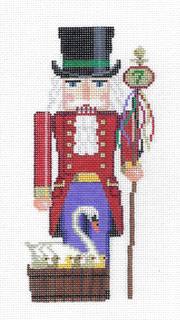 Nutcracker ~ ( 12 Days ) 7 Swans Swimming Nutcracker handpainted Needlepoint Ornament by Susan Roberts by TS Designs (thumbnail)