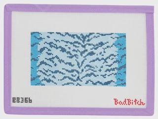 Blue Tiger Small Rectangle by Bad Bitch Needlepoint (thumbnail)