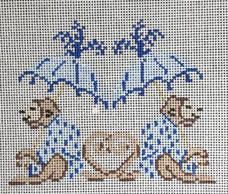 Monkeys with Parasols by Stitch Style Needlepoint (thumbnail)