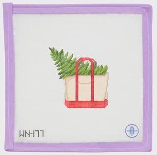 Christmas Tree Boat & Tote - Printed by Wheelhaus Needlepoint (thumbnail)