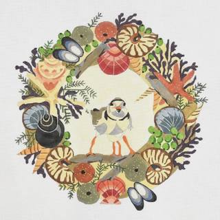 Plover and Chick Seaside Wreath by Melissa Prince Designs (thumbnail)