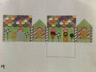 Pistachio & Neccos, 3D house by Liz Goodrick-Dillon (Tapestry Tent, via Susan Roberts) (thumbnail)