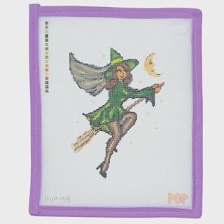 Retro Witch - Green by POP! Needle Arts (thumbnail)