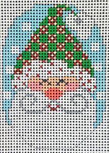Santa Ornament - Hat w/Plaid by Danji Designs (thumbnail)