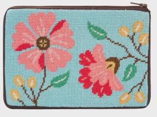 Pink Flowers Self-Finish Cosmetic Purse by Alice Peterson (thumbnail)