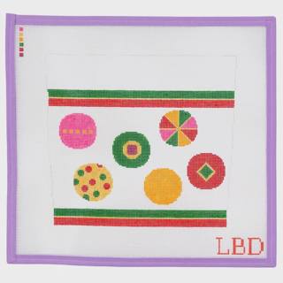 Multicolored Baubles - Stocking Cuff by Little Bird Designs (thumbnail)