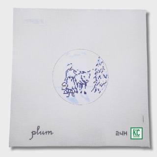 Blue & White Twelvetide - Eight Maids-a-Milking by The Plum Stitchery (thumbnail)