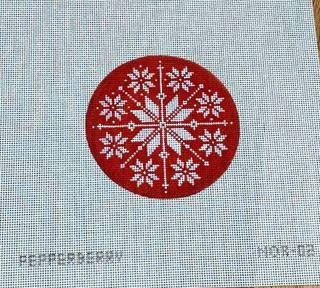 Pepperberry NOR-02 Red White Snowflake by Pepperberry Designs (thumbnail)