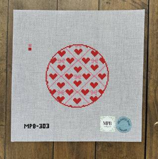 Valentine's Day Trellis Round by Atlantic Blue Canvas (thumbnail)