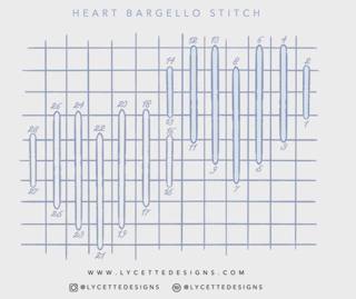 Lycette Intermediate Heart Bargello Stitch Card - Digital Download by Lycette Designs (thumbnail)
