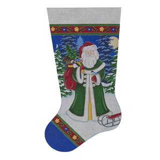 Old World Santa with Sled 18m by Pepperberry Designs (thumbnail)