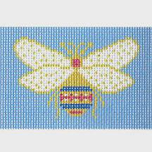 TI119D - Bee Light blue background Canvas by Tilli Tomas (thumbnail)