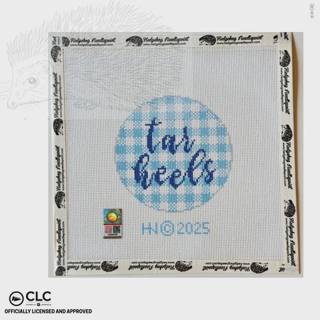 UNC University of North Carolina 4" Round by Hedgehog Needlepoint (thumbnail)