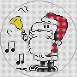 PEANUTS Santa Ringing the Bell by Officially Needlepoint (thumbnail)
