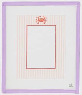 Pink Crab Striped Frame - 4" x 6" by Spruce Street Studio (thumbnail)