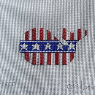 Patriotic Mini Whale by Kate Dickerson Needlepoint Collections (thumbnail)