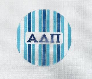 3" round with Stripes Alpha Delta Pi by Kangaroo Paw Designs (thumbnail)