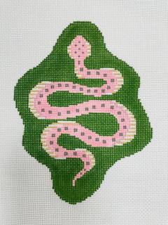 Petite Snake - Green Canvas by The Plum Stitchery (thumbnail)