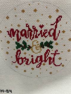 M-Married & Bright Ornament by Laura Love Designs (thumbnail)