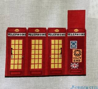 London Phone Booth 3D by Stitch Style Needlepoint (thumbnail)