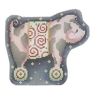 Spotted Pig w/Swirls on Wheels by Associated Talents (thumbnail)