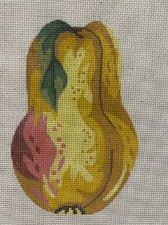 Pear Ornament by Kelly Clark Needlepoint (Colonial Needle) (thumbnail)