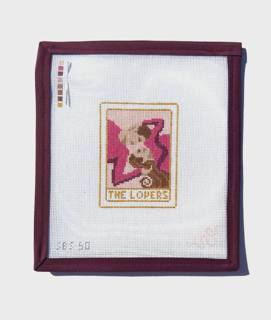 Spellbound Stitchery The Lovers Tarot Card Needlepoint Canvas by Spellbound Stitchery (thumbnail)