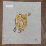 Bowing Wiseman-Mistletoe Canvas by The Gingham Stitchery (thumbnail)
