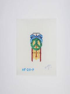 Peace Sled Ornament Canvas by Anne Fisher Needlepoint (thumbnail)
