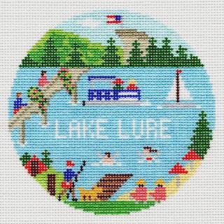 Lake Lure, NC Round - Trunk Show by Doolittle Stitchery (thumbnail)