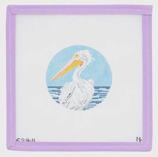 White Pelican Ornament by Needle Crossings (thumbnail)