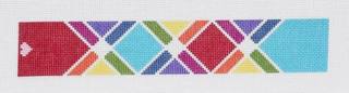 Rainbow Square Fob Canvas by Jeni Sandberg Needlepoint (thumbnail)