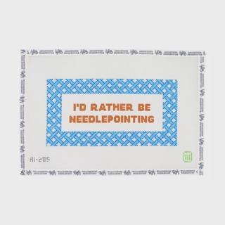 I'd Rather Be Needlepointing Blue by Allison Ivy Designs (thumbnail)